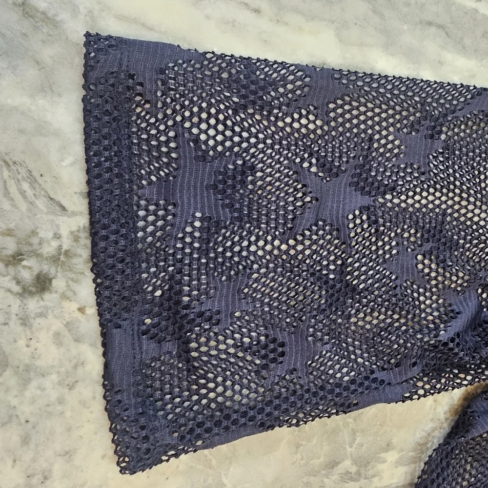 NWT! APT. 9 Swim Coverup, Navy Blue Stars, Sheer Mesh, Short Sleeve 2x - Picture 8 of 11